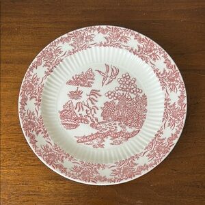 💕Vintage Hamilton Ross Ming Red and White Plate